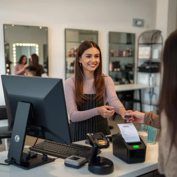 Pos system for beauty parlor salon