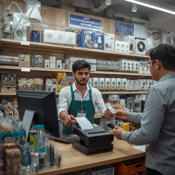 POS system for electrical store