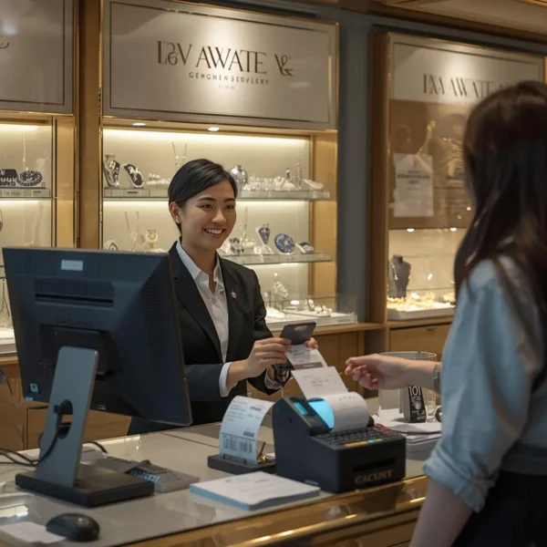 POS system for jewelry gemstone